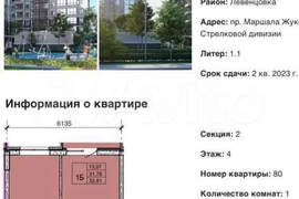 1-к. квартира в новом доме в Левенцовке